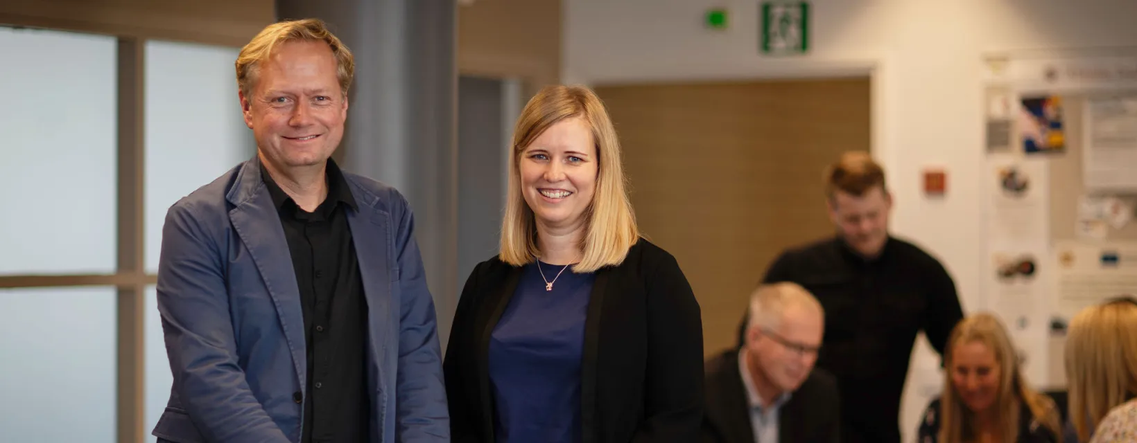 Ålands Näringsliv med vd Susanne Olofsson och medlems- och utbildningsansvarig Dan Andersson.