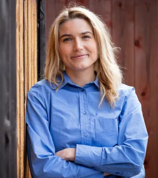Johanna Holmström i Sjökvarteret i Mariehamn.