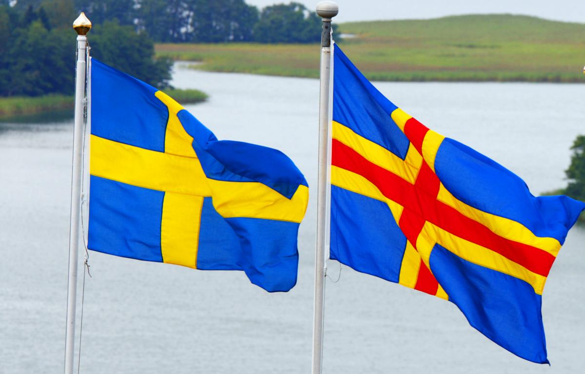Sverige Åland flaggor