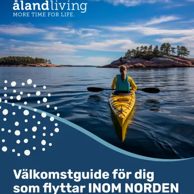 Pärmbild: Välkomstguide för dig som flyttar inom Norden till Åland.
